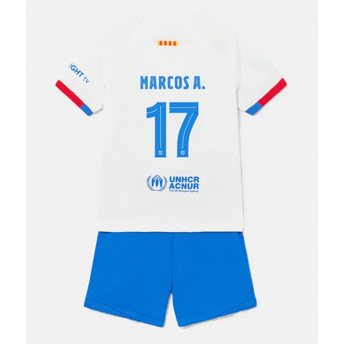 Barcelona Marcos Alonso #17 Gostujuci Dres za djecu 2023-24 Kratak Rukav (+ Kratke hlače)